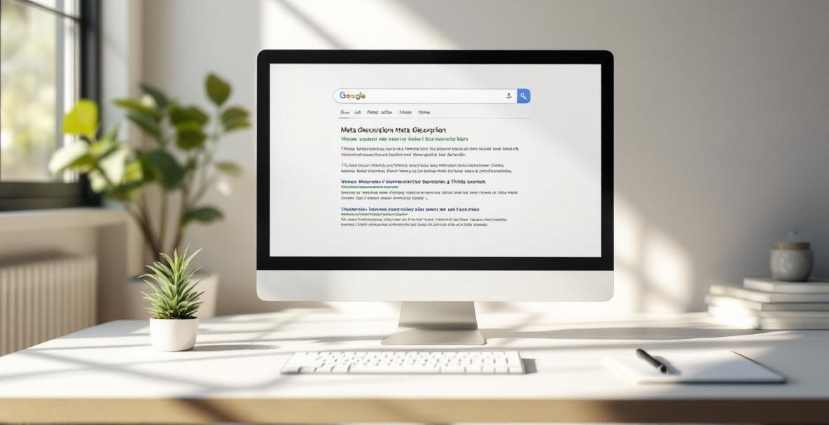 Computer screen showing a highlighted search result in an office setting.